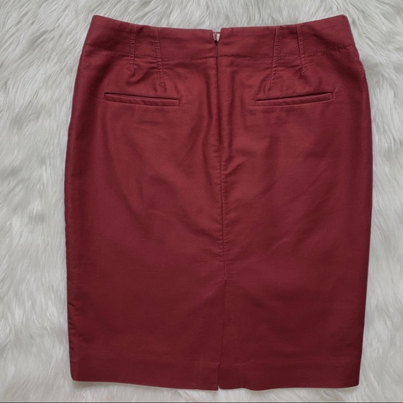 SOLD-J Crew No. 2 Pencil Skirt Burgundy Red - Picture 4 of 6